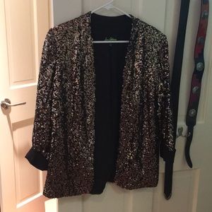 Gold Sequin Blazer